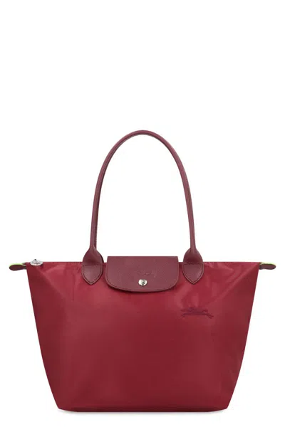 Longchamp Le Pliage Green M Tote Bag In Red