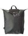 Longchamp Adjustable Straps Front Flap Top Handle Backpack