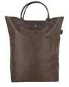 Longchamp Le Pliage Green Medium Canvas Short Handle Tote
