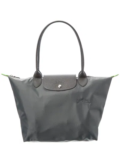 Longchamp Le Pliage Green Medium Canvas Tote In Gray