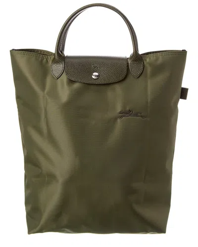 Longchamp Le Pliage Green Medium Canvas Tote