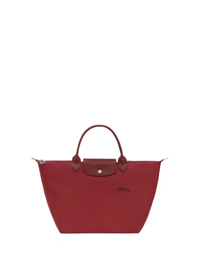 Longchamp `le Pliage Green` Medium Handbag In Pink