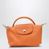 LONGCHAMP LONGCHAMP LE PLIAGE GREEN ORANGE CLUTCH BAG