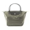 Longchamp Le Pliage Green S Tote Bag Canvas Leather In Green