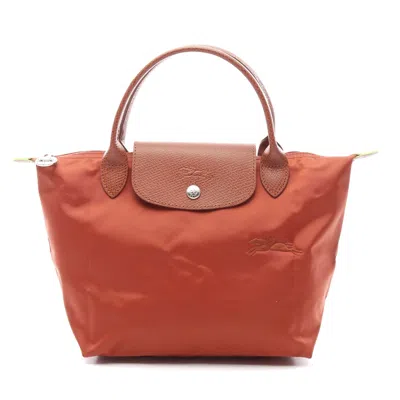 Longchamp Le Pliage Green S Tote Bag Nylon Leather In Brown