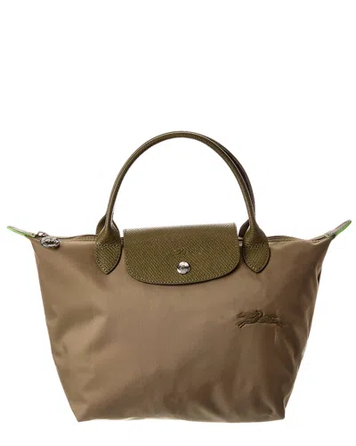 Longchamp Le Pliage Green Small Canvas Short Handle Handbag