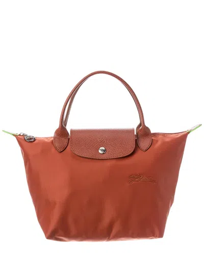 Longchamp Le Pliage Green Small Canvas Short Handle Handbag