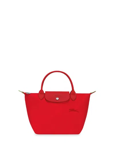 Longchamp `le Pliage Green` Small Handbag In Red
