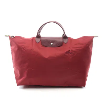 Longchamp Le Pliage Green Travel Tote Bag In Red