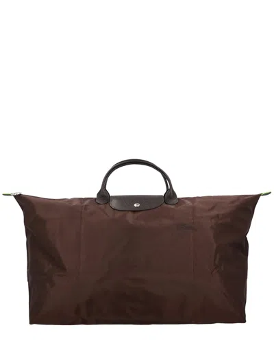 Longchamp Le Pliage Green Xl Canvas Travel Bag In Brown