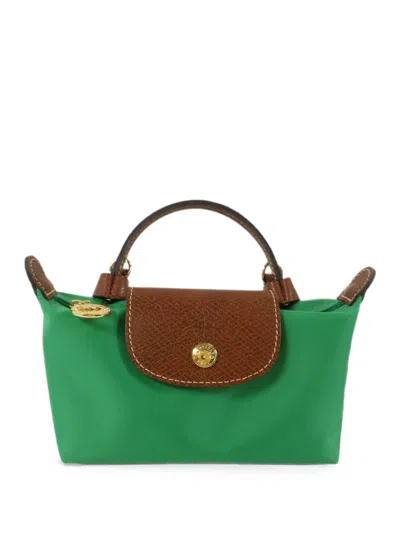 Pre-owned Longchamp Le Pliage Handbag In Green