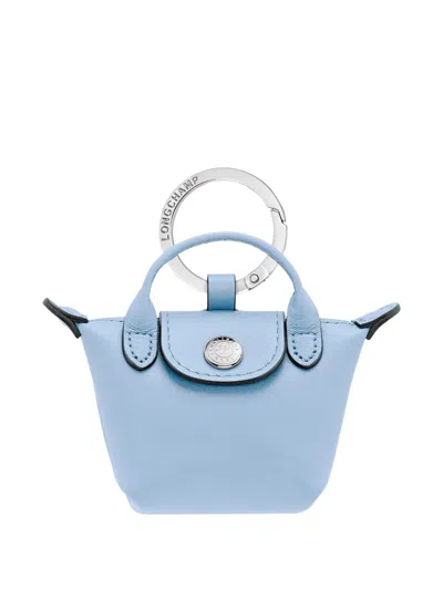 Longchamp Le Pliage Keyring In Blue