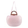 Longchamp Le Pliage L Filet Mesh Shoulder Bag In Pink