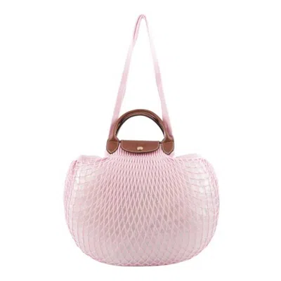 Longchamp Le Pliage L Filet Mesh Shoulder Bag In Pink