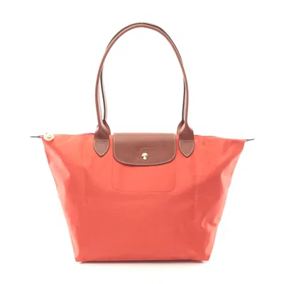 Longchamp Le Pliage L Tote Bag Canvas Leather In Brown