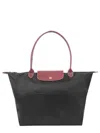 Longchamp Large Le Pliage Shoulder Bag In Black