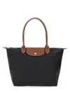 Longchamp Large Le Pliage Shoulder Bag In Black
