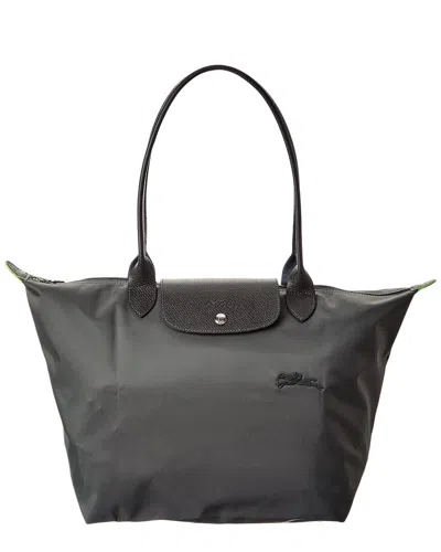 Longchamp Le Pliage Large Canvas Shoulder Bag In Gray