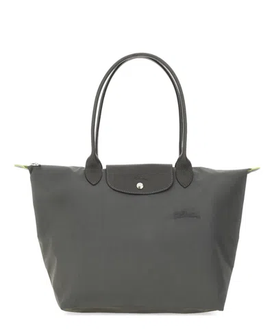 Longchamp Le Pliage Large Shoulder Bag In Grey