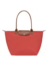 Longchamp Ongchamp Le Pliage Large Top Handle Bag In Red