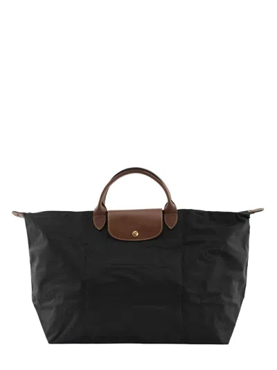 Longchamp Le Pliage Large Travel Bag In Black