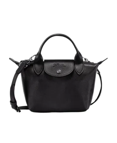 Longchamp Foldable Energy Mini Cross-body Bag In Black