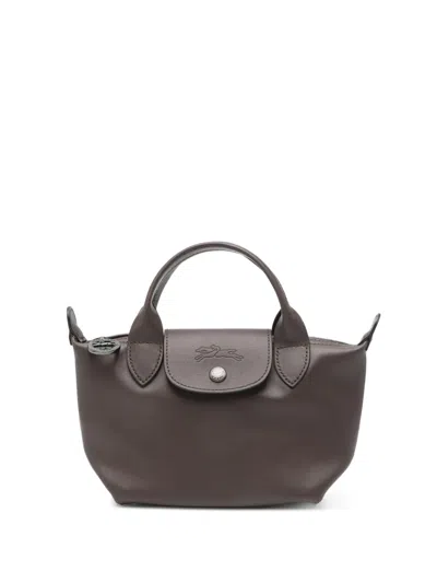 Longchamp Le Pliage Leather Tote Bag In Brown