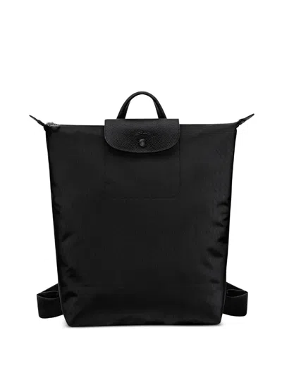 Longchamp Le Pliage Leather-trim Backpack In Black