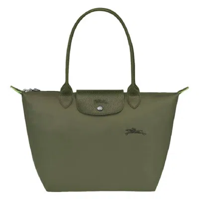 Longchamp Le Pliage M Canvas Tote Bag In Green