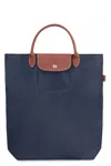 Longchamp Medium Cabas Replay Recycled Canvas Tote In Blue