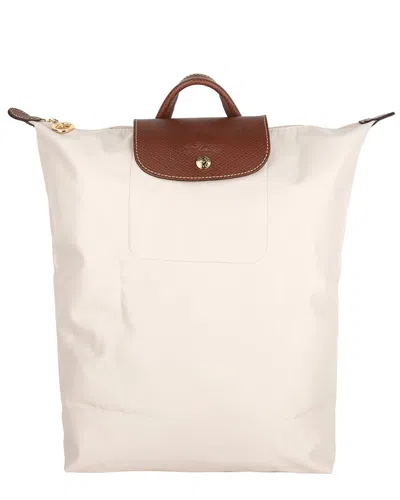 Longchamp Le Pliage Medium Backpack In White