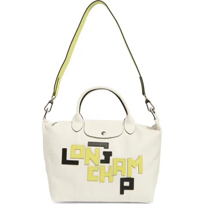 Longchamp Le Pliage Medium Crossbody Bag In White