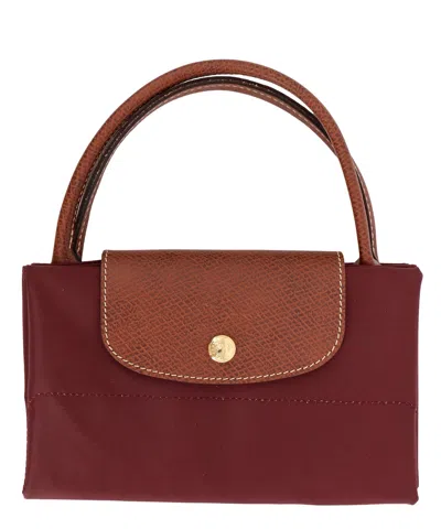 Longchamp Le Pliage Medium Handbag In Red