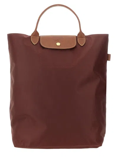 Longchamp Medium Shopping Bag Le Pliage In Red