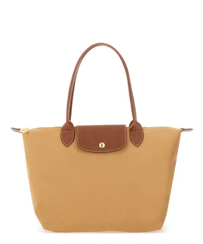 Longchamp Le Pliage Medium Tote Bag In Beige