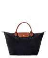 Longchamp `le Pliage Original` Medium Handbag In Black