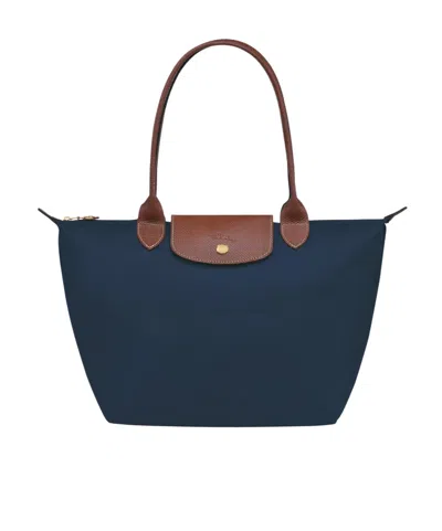 Longchamp Le Pliage Medium Tote In Blue