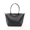 Longchamp Le Pliage Navy Canvas Leather Tote Bag In Blue