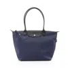 Longchamp Le Pliage Navy Nylon Canvas Tote Bag In Multi