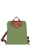 Longchamp Le Pliage Nylon Canvas Backpack In Lichen