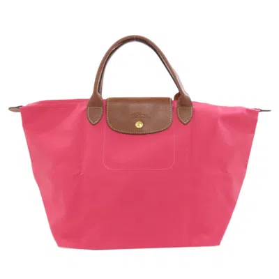Pre-owned Longchamp Le Pliage Nylon Handbag () In Pink
