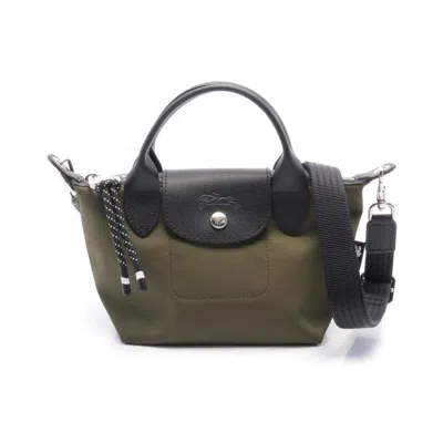 Pre-owned Longchamp Le Pliage Nylon Leather Handbag () In Multi