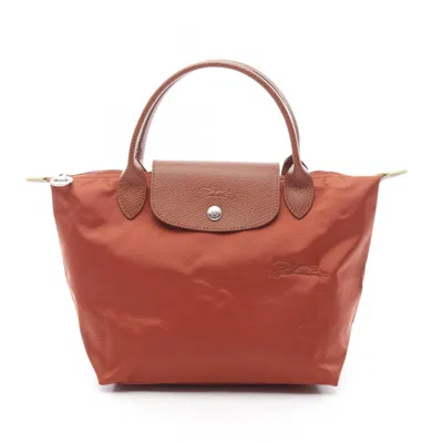 Longchamp Le Pliage Nylon Leather Tote Bag In Blue