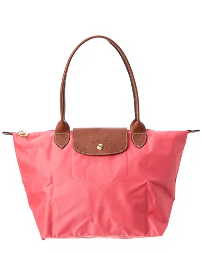 Longchamp Le Pliage Nylon Small Long Handle Tote In Red
