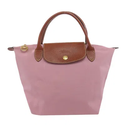 Pre-owned Longchamp Le Pliage Nylon Tote Bag () In Pink