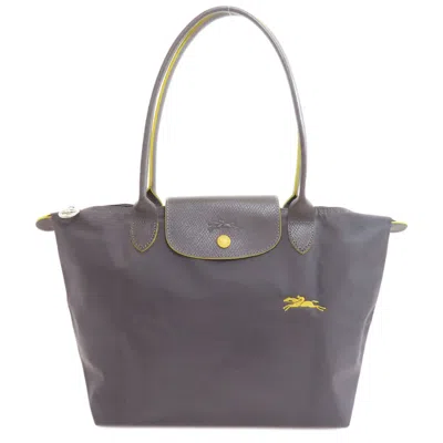 Pre-owned Longchamp Le Pliage Nylon Tote Bag () In Grey