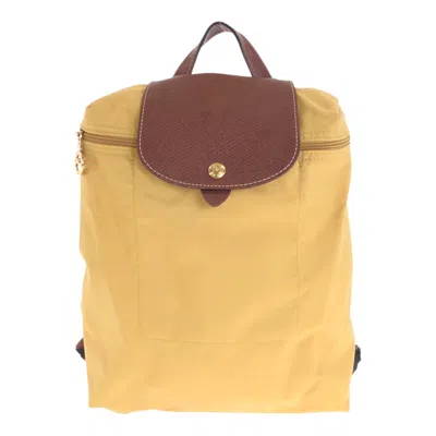 Longchamp Le Pliage Nylon/leather Backpack In Yellow