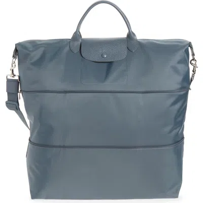 Longchamp Le Pliage One S Canvas Travel Bag Expandable In Gray