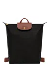 Longchamp Le Pliage Original Medium Canvas Backpack In Black