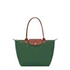 Longchamp Green Tote Bags In Green